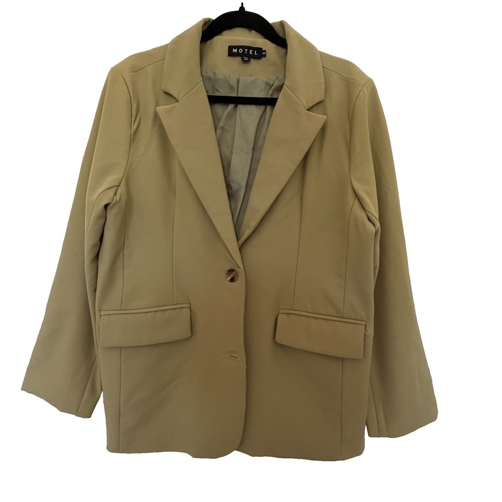 Motel Rocks Green Oversized Blazer XS Suit Jacket Sage Chartreuse Streetwear